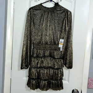 1. STATE black and gold cocktail dress size S
